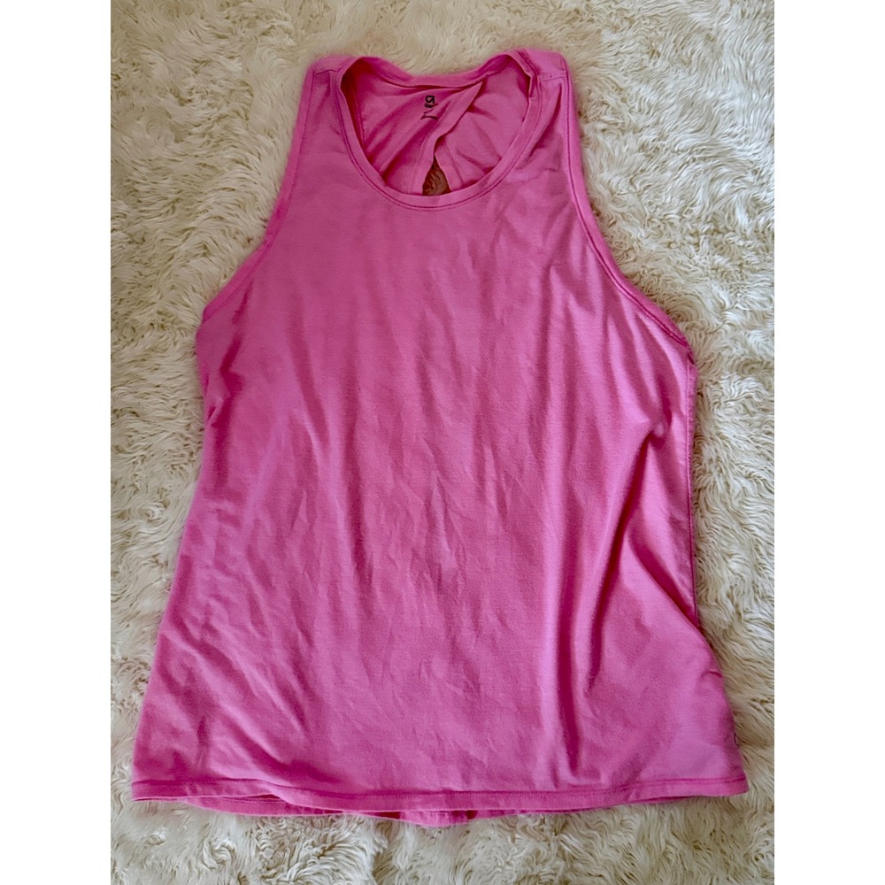 GapFit Tank Top Medium Pink Open Back G-Dry Activewear Barbiecore‎ Athleisure
